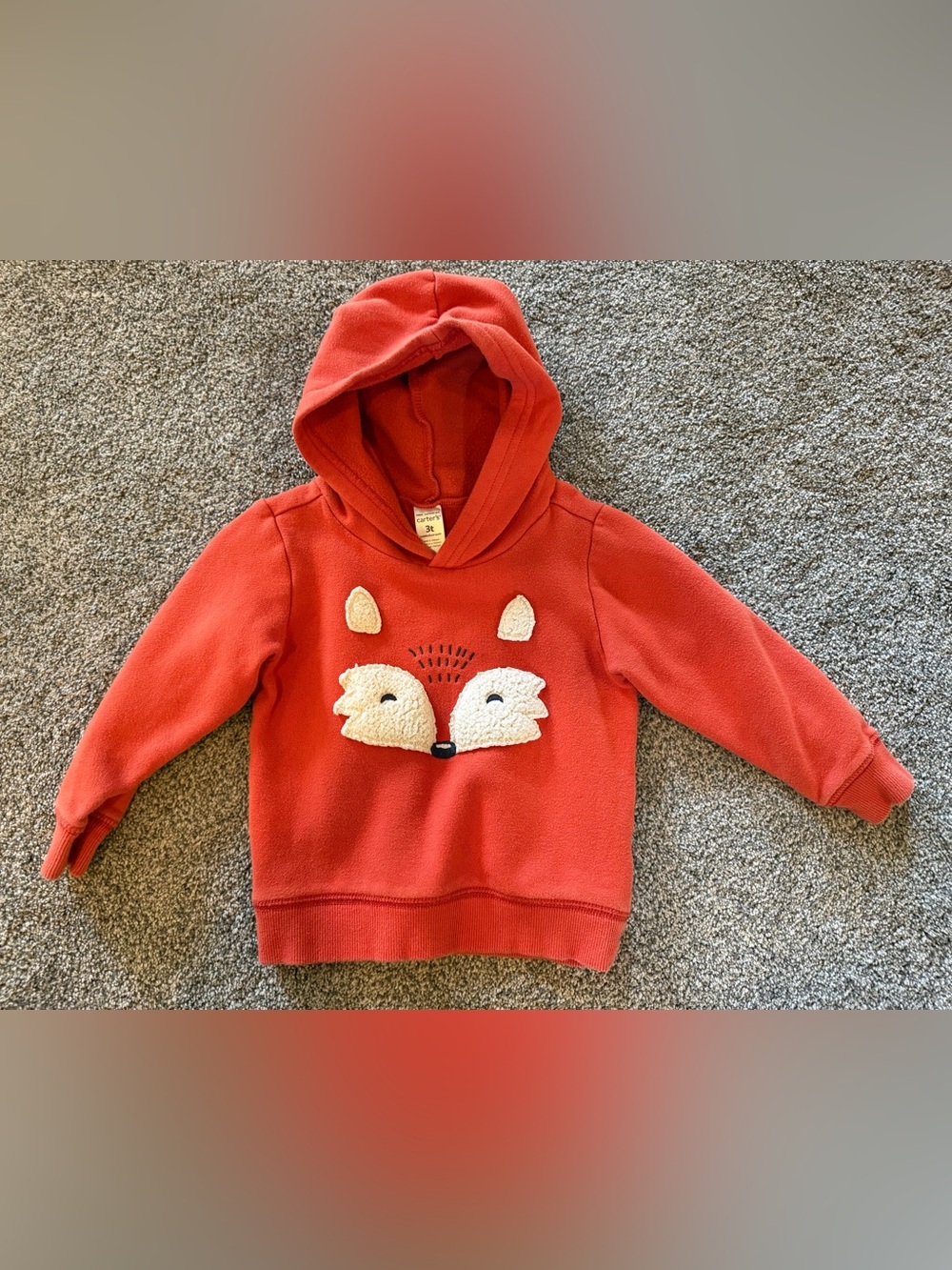 Carter's Orange Hooded Fox Fleece Sweatshirt